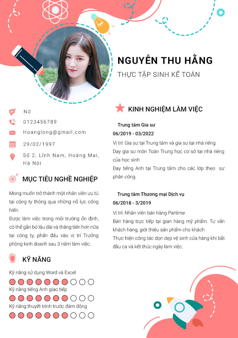 CV cho sinh viên mới ra trường